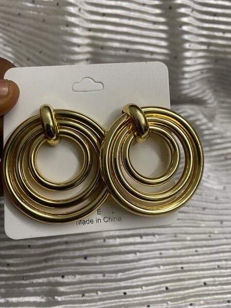 Gold earrings