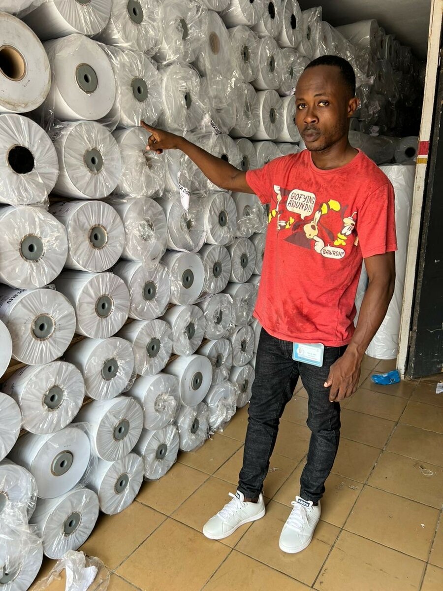 Papier dos bleu