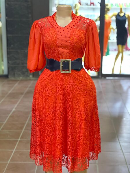 Dress with a belt