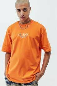 T-shirt orange pour hommes