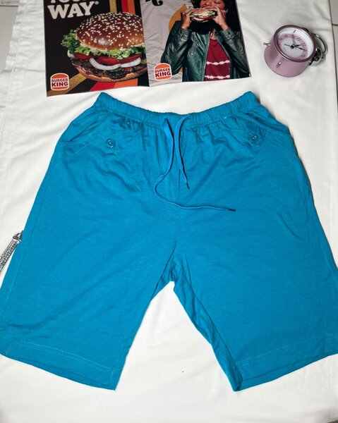 Blue cotton shorts