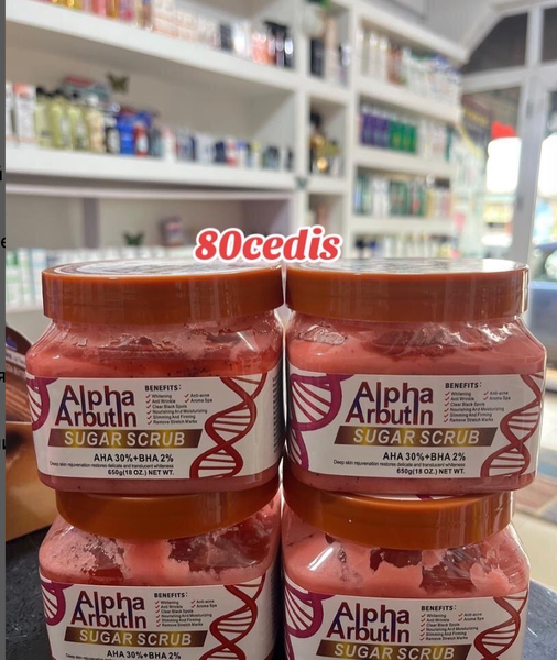 Alpha Arbutin scrub.