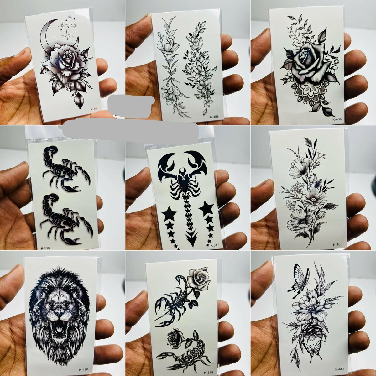 Temporary tattoos
