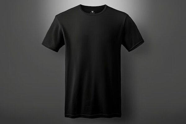 Heavy cotton black t shirt