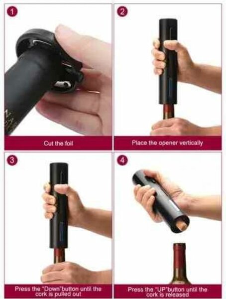 Nouveau Tire Bouchon Rechargeable Professionnel 2 en 1