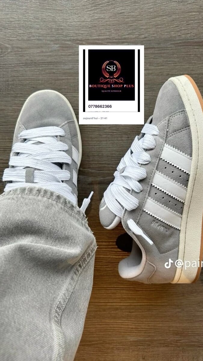 Basket adidas campus original dans carton