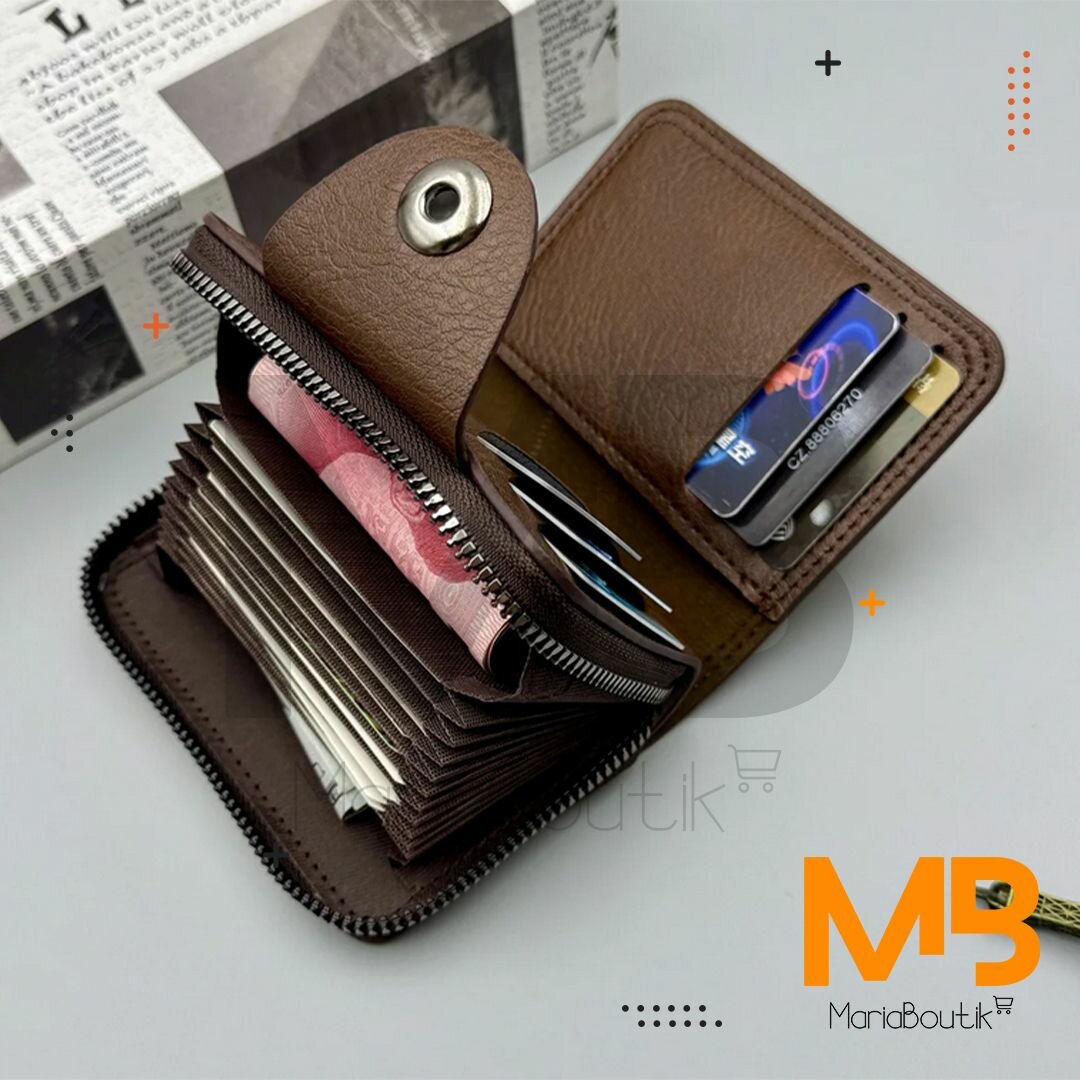 MBK Porte-carte Homme Marron