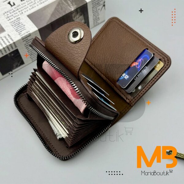 MBK Porte-carte Homme Marron
