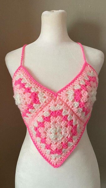 Haut crochet bohème coloré