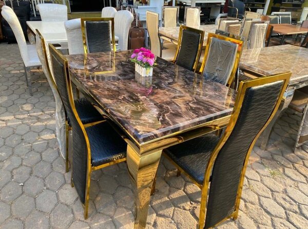 Gold leg dining table