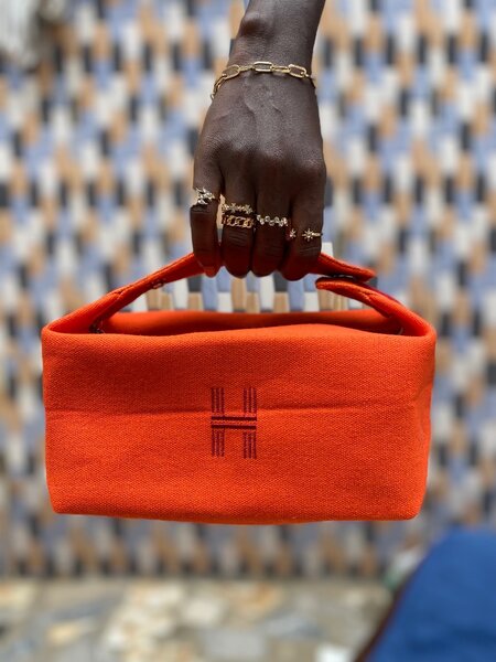 Trousse cosmétique orange