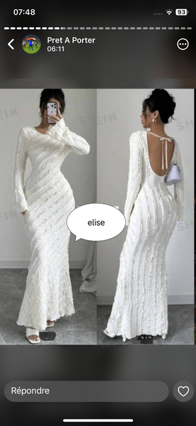 Robe maxi blanche élégante