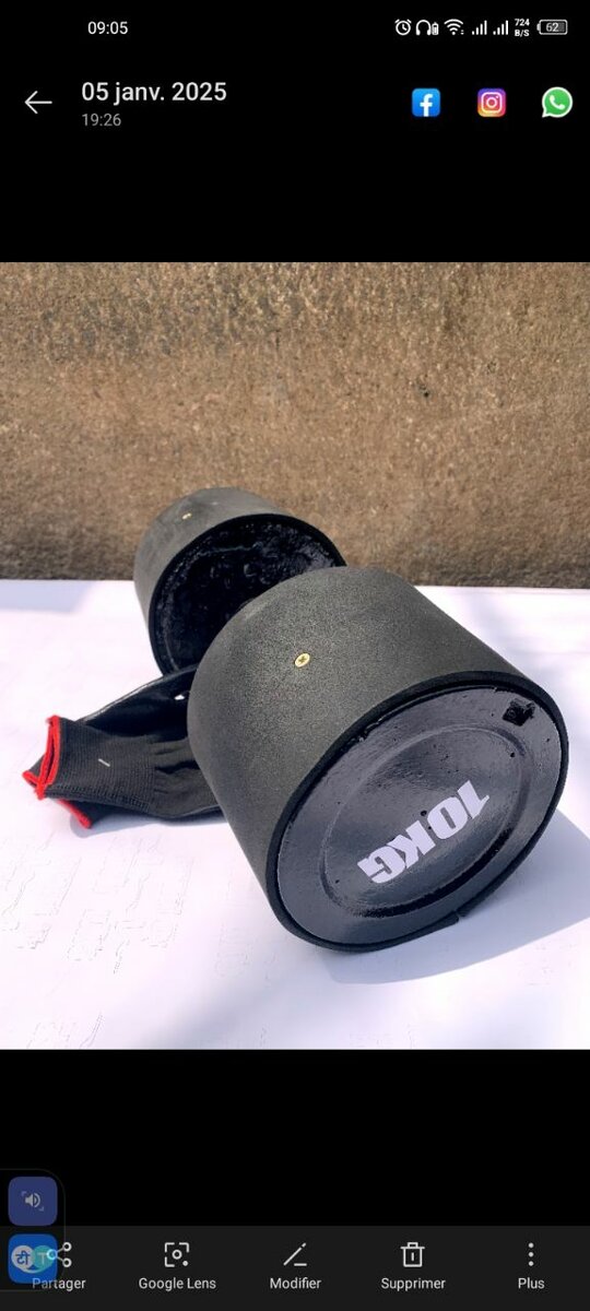 Haltère en béton 10kg GYM HOUS