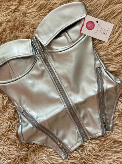 Leather padded Top 