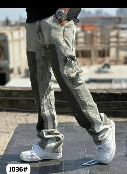 Jean cargo streetwear homme