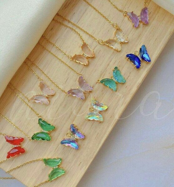 Collier Papillon Cristal Elegant
