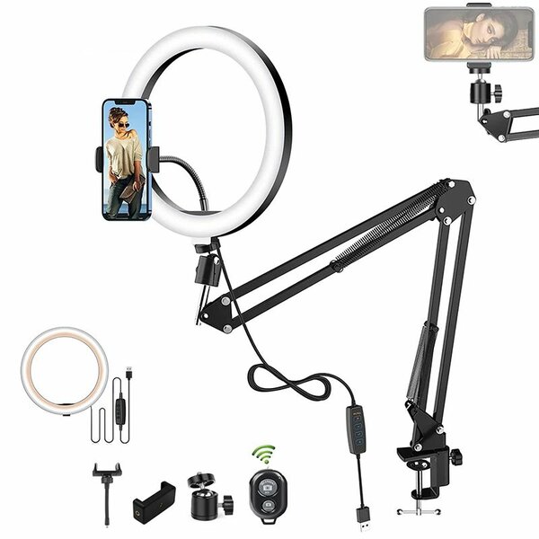 Support téléphone ring led 10"