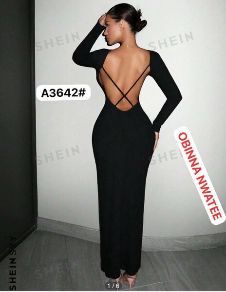 Robe moulante dos ouvert