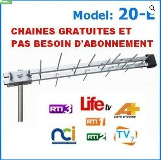 Antenne TNT – Pour Télévision à Led Possédant Déjà 1 Décodeur Intégré