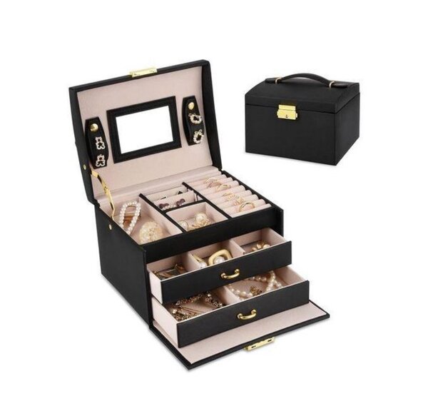 Boîte à Bijoux Élégante avec Miroir
