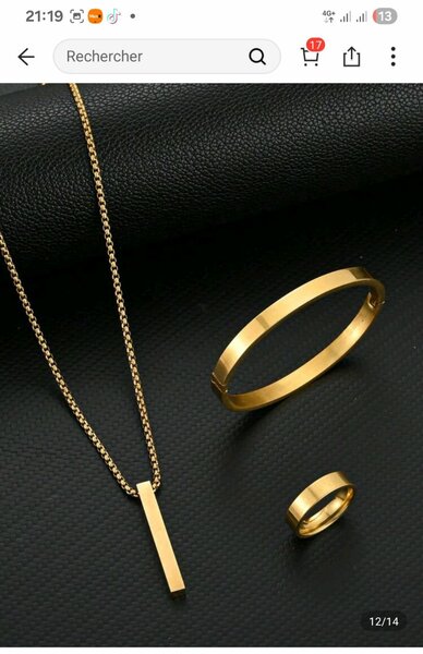 Ensemble Bijoux Or Élégant
