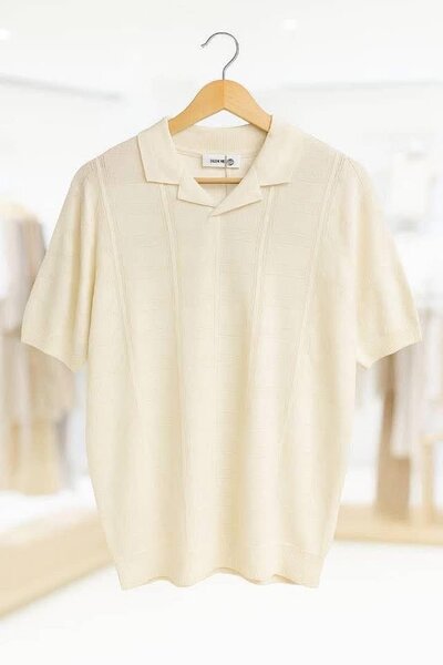 Chic Polo en Tricot Beige