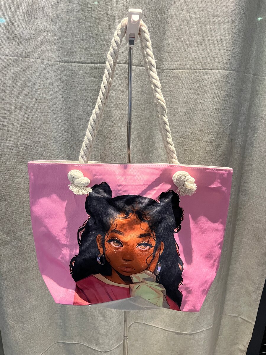 Sac cabas illustré bohème