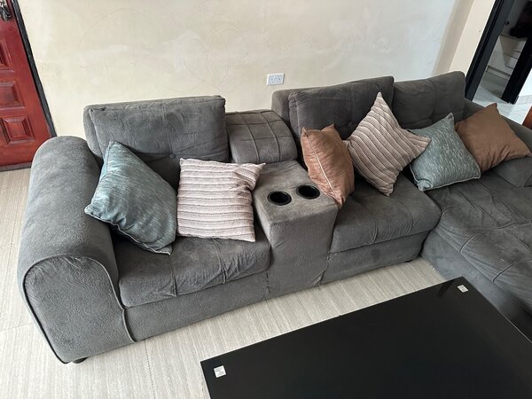 Green corner couch
