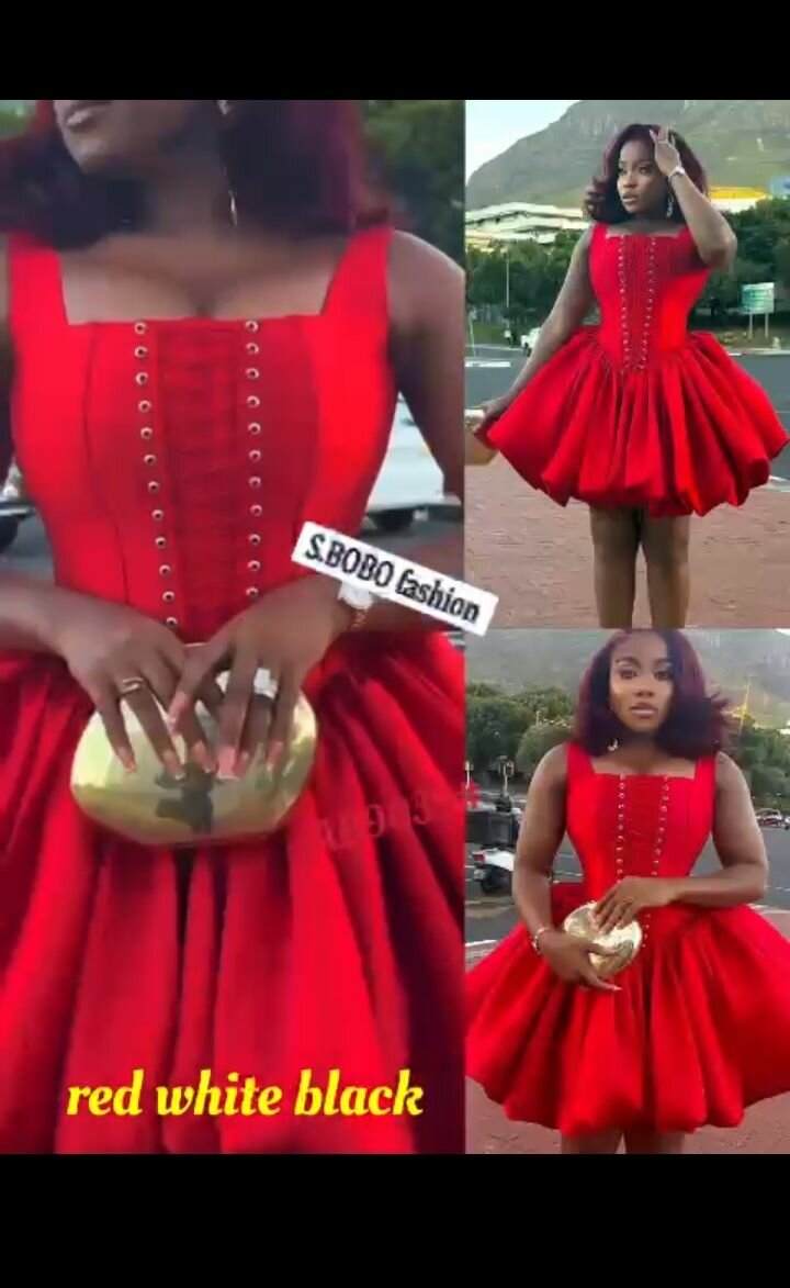 Robe Rouge Évasée Élégante