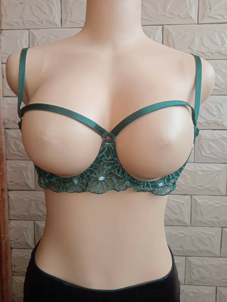 Soutien-gorge dentelle émeraude