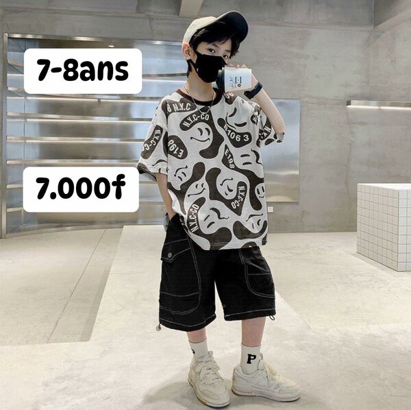 Look décontracté oversize : t-shirt et short pour garçon
