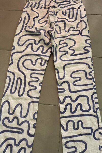 Pantalon imprimé artistique