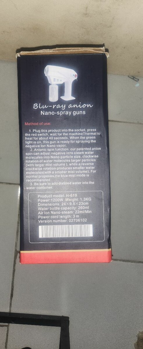 Pistolet de pulvérisation Nano