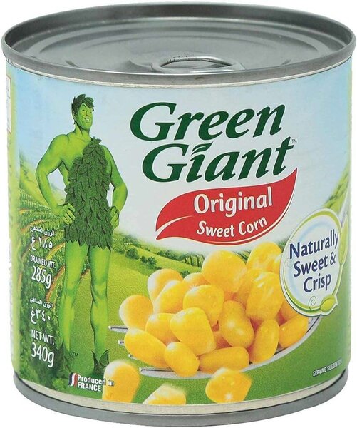 Sweet corn, green peas and baked beans