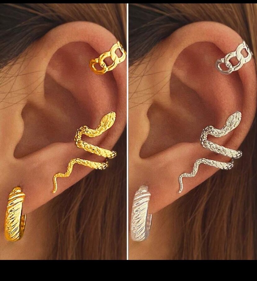 3pcs Earrings cuff