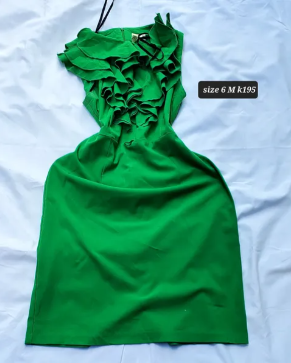 green dress