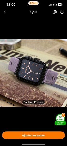 Montre connectée carrée Rebirth