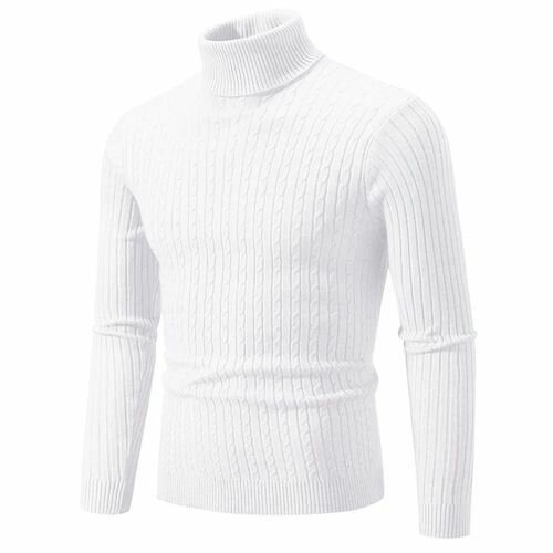 Pull col roulé blanc élégant