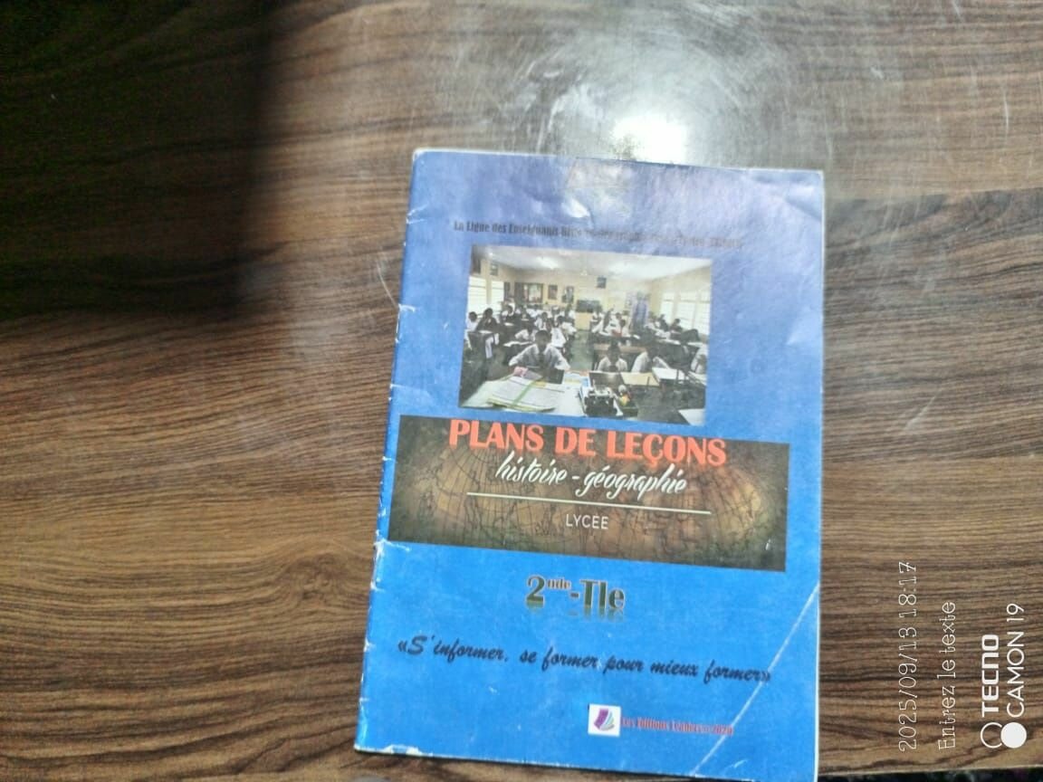 Plans de Leçons Histoire-Géographie