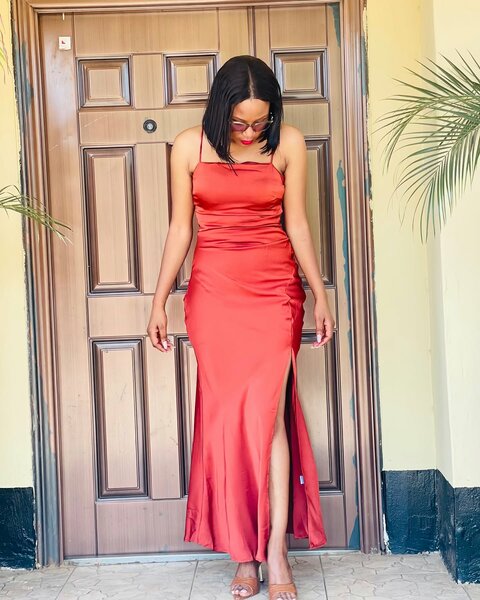 Burnt orange dress