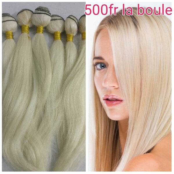 Extensions cheveux blonds soyeux