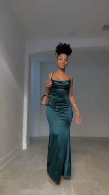 Robe de soirée élégante verte