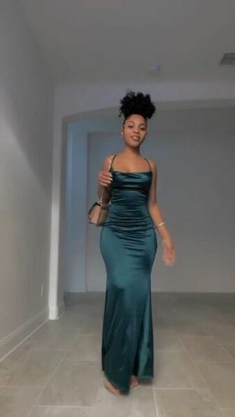 Robe de soirée élégante verte