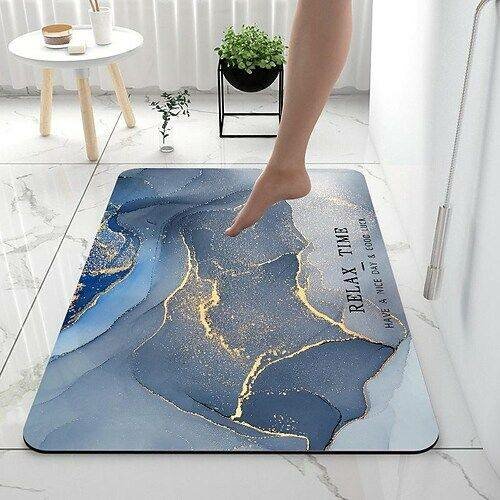 Tapis de douche effet marbre