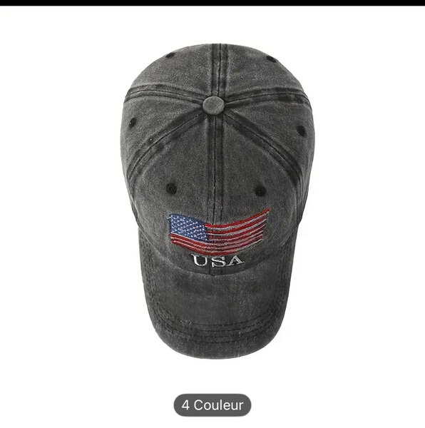 Casquette USA Brodée