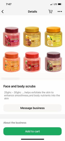 Body and face exfoliating scrub