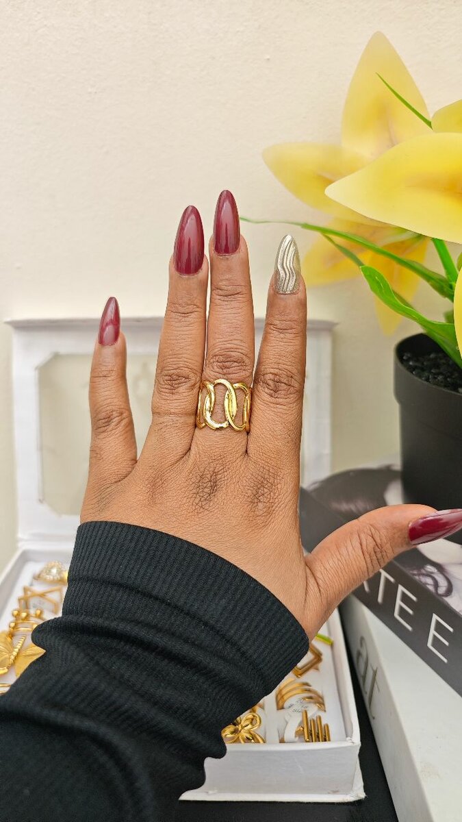 Bague en inox élégante femme