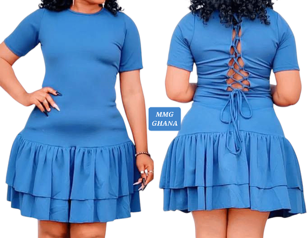 Cascading Ruffle Hem Dress