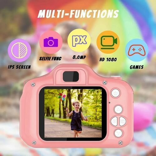 Appareil Photo Rechargeable - Enfants De 3 à 10 Ans Prend Carte Mémoire - Bleu