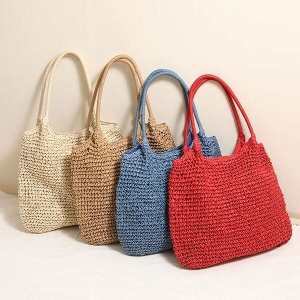 Sac en paille tissé à la main